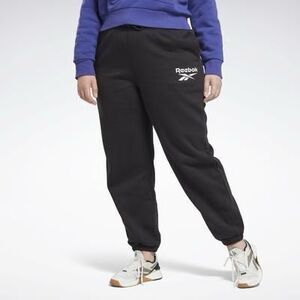 Reebok Plus Size Identity Logo Fleece Joggers - Black Size M
